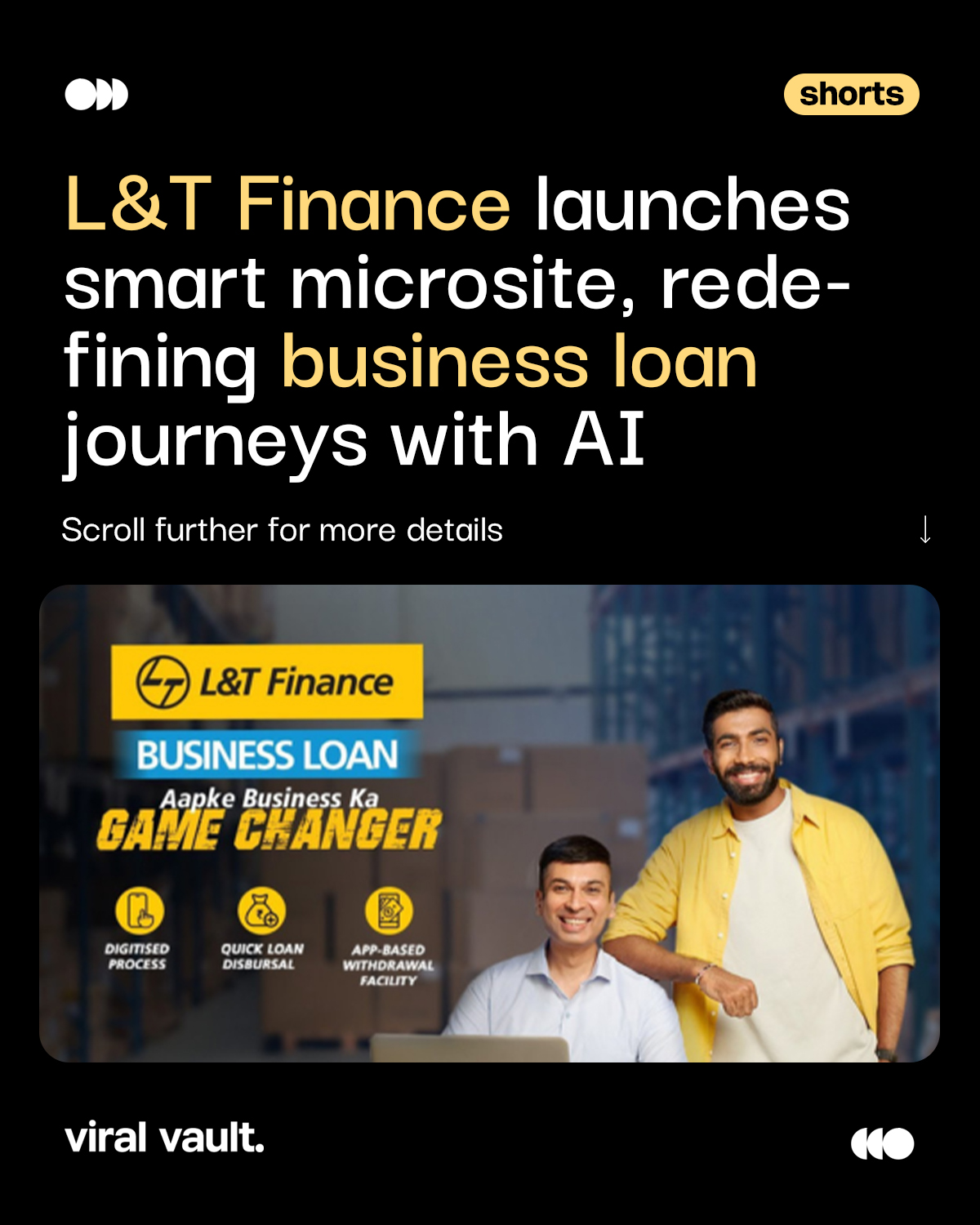 L&T Finance has launched a smart, AI-powered microsite that redefines the business loan experience with speed and simplicity at its core. Designed to offer tailored solutions, the platform uses AI to streamline loan discovery, eligibility checks, and application processes—empowering entrepreneurs and businesses with faster, smarter financial access.
#LTFinance #newlaunch #ArtificialIntelligence #empowerment #business