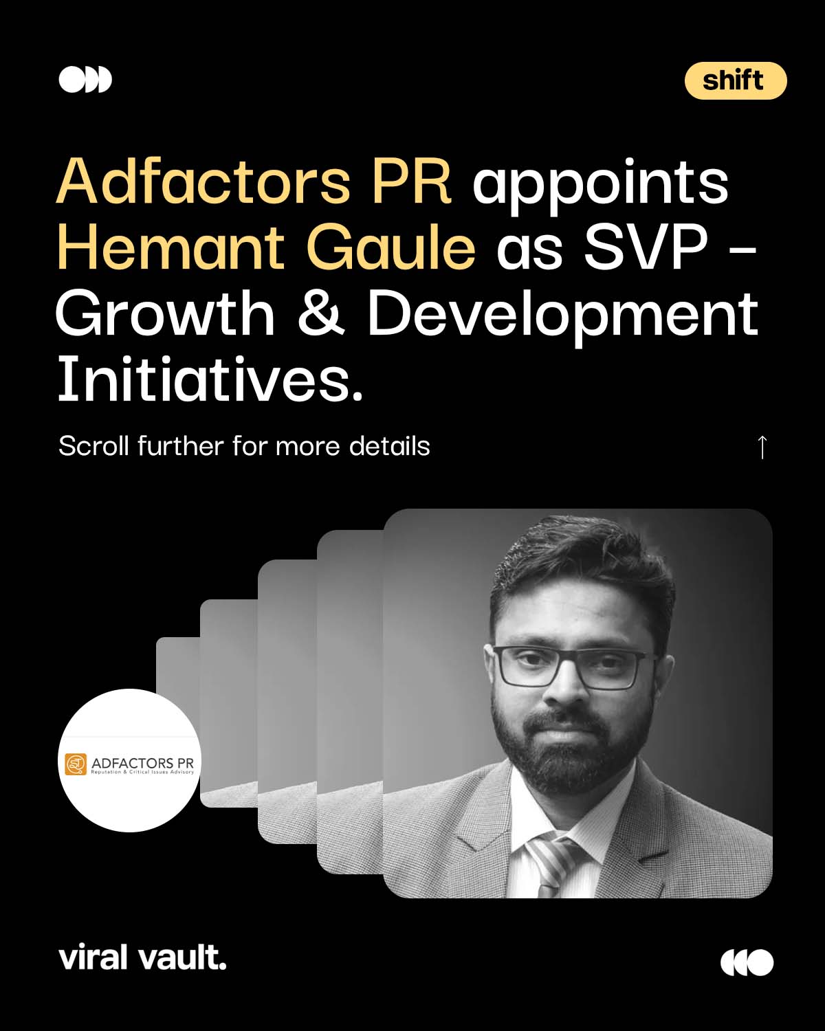 Adfactors PR has appointed Hemant Gaule as Senior Vice President – Growth and Development Initiatives. In this strategic role, he will focus on fostering an AI-first work culture, building new practices, and driving leadership development through initiatives like the Adfactors Academy. Gaule, an IIM Ahmedabad alumnus and former CEO of SCoRe, brings over a decade of experience in talent and strategy. He will work closely with the founders to future-proof the firm and enhance its value to clients and internal teams.
#AdfactorsPR #HemantGaule #SeniorVicePresident #Leadership