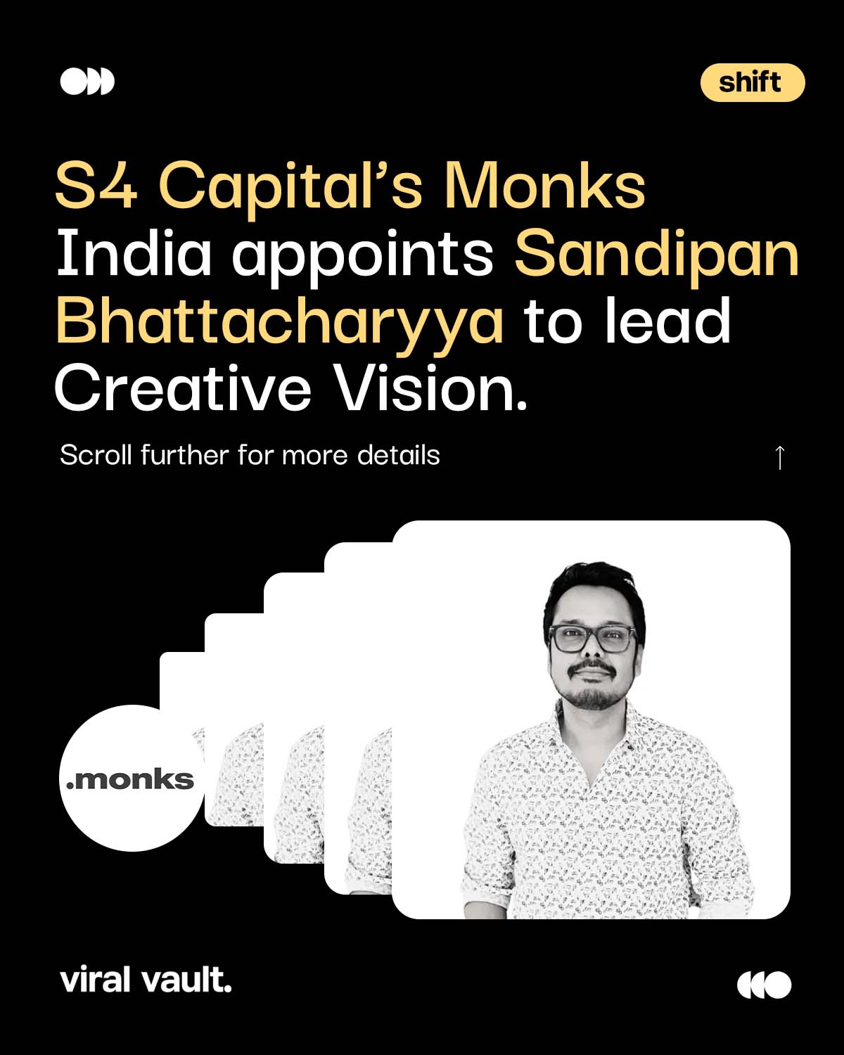 Monks, the digital-first agency under S4 Capital, has appointed Sandipan Bhattacharyya as India Head – Creative. A highly awarded industry veteran, Bhattacharyya brings over two decades of experience from Saatchi & Saatchi, BBDO, and Grey South Asia. At Monks, he will lead creative strategy across Indian and global brands like Amazon and Tata Tea, with a focus on integrating creativity, tech, and data. Joining forces with MD Ketan Desai and tech head John Paite, Bhattacharyya aims to drive innovation, scale teams, and build a future-ready creative culture.
#Monks #SandipanBhattacharyya #HeadCreative #Leadership