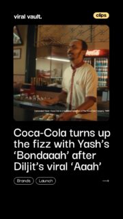 Is refreshment now something you hear before you sip?
After Diljit Dosanjh’s viral “Aaah”, Coca-Cola turns up the volume with Yash’s playful “Bondaaah”, turning snack rituals into sonic memory hooks.
In a cluttered beverage market, could sound be the new shortcut to recall, just like Thums Up once did with Shah Rukh Khan and biryani?
#CocaCola #DiljitDosanjh #Yash #Bondaaah #ViralVaultIndia