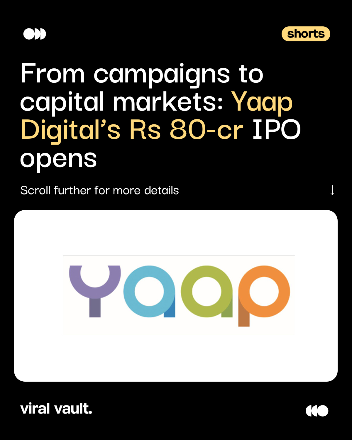 Is the digital marketing playbook ready for a public market spotlight?
YAAP Digital opens its ₹80-cr IPO with listings slated for March 5, backed by investors Mukul Agrawal and Sunil Singhania.
With strong early institutional interest and a price band of ₹138–145, will this be the next growth story to watch in India’s digital advertising ecosystem?
#YaapDigital #IPO #MarketDebut #DigitalMarketing #ViralVaultIndia