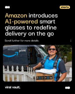 Amazon is giving its delivery fleet a futuristic upgrade! The new AI-powered smart glasses are set to revolutionize life on the road - guiding drivers, streamlining routes, and bringing next-gen tech right to their eyes. Efficiency just got a whole new lens.
#AmazonInnovation #SmartGlasses #AIFuture #NextGenDelivery #TechOnTheGo