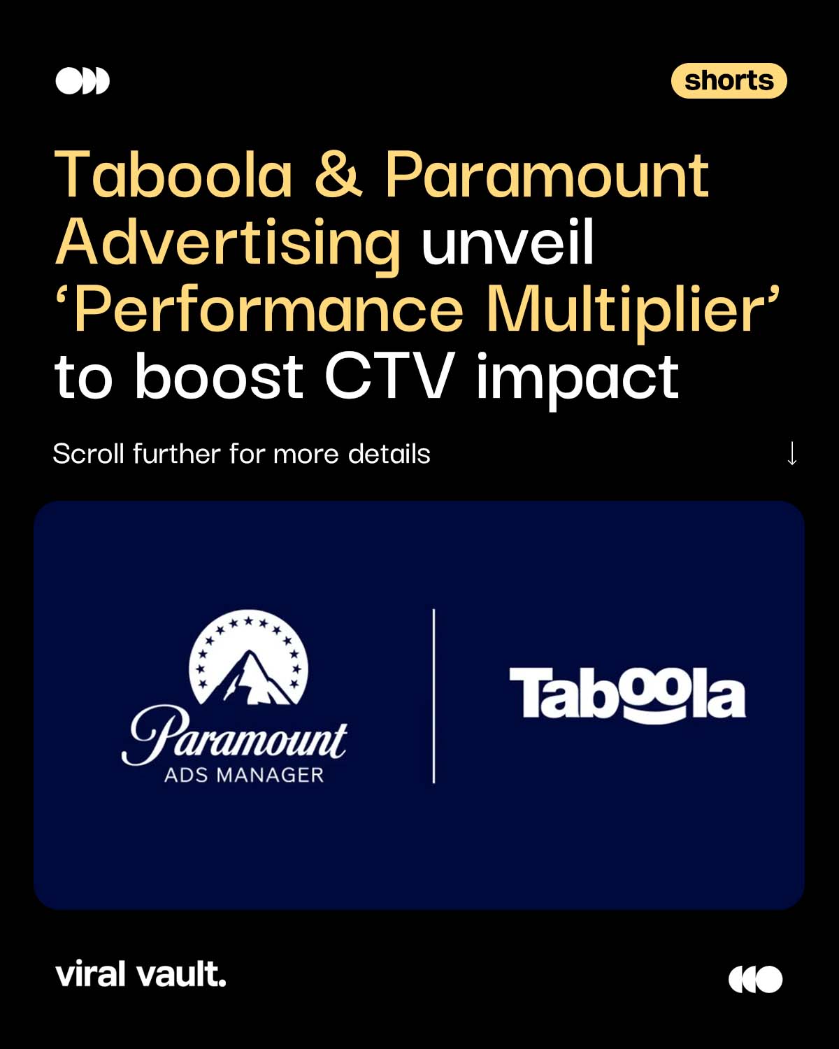 Taboola and Paramount Advertising are turning up the volume on Connected TV! With the launch of ‘Performance Multiplier’, brands can now amplify reach, precision, and performance across CTV like never before. It’s not just advertising - it’s smarter storytelling in motion.
#CTVRevolution #PerformanceMultiplier #ParamountAdvertising #Taboola #AdTechInnovation