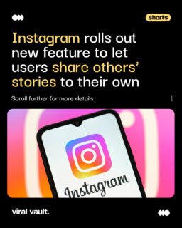 Instagram just made storytelling a whole lot more sharable. With its new feature letting users repost someone else’s Story directly to their own, creators and brands now get an effortless way to amplify moments, boost reach, and keep the conversation flowing. It’s Instagram saying: “If you love it, share it, instantly.” Because good stories deserve a second spotlight.

#InstagramUpdate #StoryShare #InstaNews #SocialMediaTrends #ContentCreators #NewFeatureAlert #ShareTheStory #IGUpdates #ViralVaultIndia