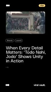 Fevikwik showcased the power of small bonds, joining moments and memories, proving that true strength lies in togetherness. ‘Todo Nahi, Jodo’ inspired unity in every detail.

#Fevikwik #TodoNahiJodo #UnityInDetails #ViralVaultIndia