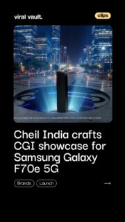 Cheil India turns CGI into a metaphor for ambition with Samsung Galaxy F70e 5G’s ‘Fame Up’ campaign. By spotlighting young creators who hustle quietly and stay unseen, the film positions visibility as the real upgrade, and the smartphone as the tool that helps them rise above the noise. A sharp blend of storytelling, symbolism, and creator-first insight.

#CheilIndia #SamsungGalaxyF70e5G #ViralVaultIndia #InsideTheVault