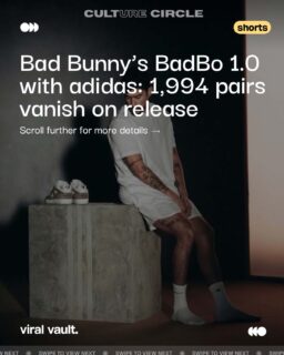 Grammy glow still on, and Bad Bunny went straight to the sneaker game 
Fresh off his Album of the Year win, the Bad Bunny x adidas BadBo 1.0 dropped in just 1,994 pairs, blink and it was gone. So be honest… were you flexing a W, or refreshing the page while it sold out?

#BadBunny #adidasOriginals #ViralVaultIndia #InsideTheVault