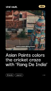 Asian Paints is turning match days into a riot of colour with ‘Rang De India’, a cricket anthem that celebrates every cheer, every near-miss, and every living room that transforms into a stadium. Featuring voices like Sunidhi Chauhan and Vishal Dadlani, and powered by its partnership with the Board of Control for Cricket in India, the campaign blends music, emotion, and fandom into one vibrant tribute. Because in India, cricket isn’t just watched, it’s felt, sung, and now, coloured.
#RangDeIndia #AsianPaints #ViralVaultIndia #InsideTheVault