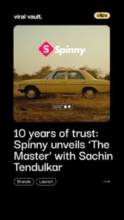 Spinny marks a milestone decade by leaning into what truly drives loyalty, trust, with ‘The Master’ campaign starring Sachin Tendulkar. Blending quiet confidence with process-led storytelling, the films celebrate consistency, transparency and the journey of earning customer faith over time, much like a master perfecting his craft. Premiering during the high-voltage ICC Men’s T20 World Cup clash between India national cricket team and Pakistan national cricket team, the campaign reinforces Spinny’s promise of clarity, care and confidence in every car journey.
#Spinny #TheMasterCampaign #SachinTendulkar #ViralVaultIndia