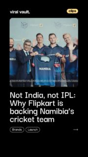 Flipkart’s latest cricket play isn’t about the obvious, it’s about the opportunity. By backing the Namibian cricket team, the brand is betting on ambition, underdog energy and a market with big potential. It’s a reminder that smart sponsorships aren’t always about where the spotlight is today, but where the next growth story is being written.

#Flipkart #NamibiaCricket #BrandSponsorship #ViralVaultIndia #InsideTheVault