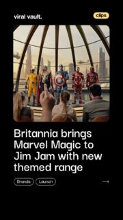 Britannia Industries is bringing superhero energy to snack time with its Jim Jam Marvel-inspired range, turning packs into pop-culture collectibles featuring icons from Marvel Entertainment. 

From bold character graphics to a playful “one-hand snack” insight, the campaign blends convenience with culture, complete with a film, cosplayer press-conference twist, and an interactive No-Twist Challenge game. 

With superheroes like Iron Man and Captain America on pack, the launch proves that when storytelling meets snacking, even a biscuit can feel action-packed.

#Britannia #JimJam #Marvel #PopCultureMarketing #ViralVaultIndia