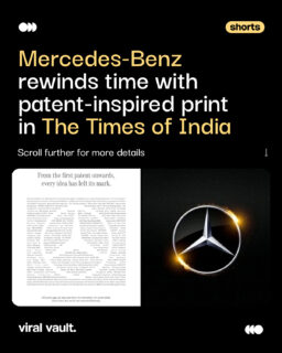 Turning newsprint into a timeline of innovation, Mercedes-Benz celebrates 140 years by letting its patents do the talking in a striking print in The Times of India. From the iconic Benz Patent Motor Car to future-forward breakthroughs, the minimalist visual cleverly forms the three-pointed star through decades of ideas, a reminder that true legacy isn’t just built on cars, but on the thinking that drives them forward. A timeless tribute that proves great ideas never go out of style.

#MercedesBenz #140YearsOfInnovation #BrandLegacy #ViralVaultIndia
