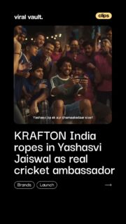 KRAFTON India is bringing the roar of the stadium to the palm of your hand, teaming up with Yashasvi Jaiswal as the face of Real Cricket. Blurring the line between pitch and pixels, the campaign celebrates the discipline, focus, and split-second decisions that define both real matches and mobile gameplay, giving fans a chance to step into the mindset of a pro before the first ball is even bowled.

#KRAFTONIndia #RealCricket #YashasviJaiswal #ViralVaultIndia