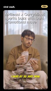 What happens when global chaos meets desi roast energy? 😄
MrBeast and CarryMinati teamed up for a laugh-out-loud ad to hype Season 2 of Beast Games, blending big-budget madness with razor-sharp humour.
Is this the crossover we didn’t know we needed, or the collab that just raised the bar for promo content?
#MrBeast #CarryMinati #BeastGames #CreatorCollab #ViralVaultIndia