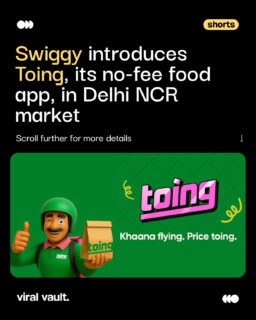 Is India’s food delivery price war entering its next phase

Swiggy is betting big on value with Toing now live across Delhi NCR, promising menu-matching prices, zero platform and packaging fees, and meals under Rs 99.

In just six months, the app has scaled to 11 cities, crossed 1 million downloads, and built a strong 4.5 rating while chasing Gen Z and deal-hungry consumers as competition heats up with Zepto and Rapido.

Will ultra-low pricing reshape how India orders in, or spark a deeper race to the bottom

#Swiggy #Toing #FoodDelivery #DelhiNCR #ViralVaultIndia