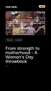 Prega News has long been associated with one of the most emotional moments in a woman’s life - the confirmation of pregnancy. Over the years, the brand’s campaigns have highlighted the powerful journey of women, celebrating courage, hope and the beginning of motherhood. By focusing on relatable stories and real emotions, Prega News positioned itself as more than just a pregnancy detection kit, it became a symbol of life-changing moments. This Women’s Day throwback reminds us how two simple pink lines can mark the start of a new chapter filled with strength, dreams and unconditional love.

#WomensDay #ThrowbackAd #PregaNews #ViralVaultIndia