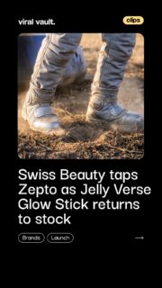 Viral beauty drop today… delivered in minutes?

When a product blows up on social media, consumers don’t want to wait days anymore. With over 100,000 units sold, Swiss Beauty is bringing its Jelly Verse Glow Stick back, this time with instant delivery via Zepto.

From discovery to doorstep in minutes, quick commerce is turning beauty hype into instant gratification.
But here’s the real question: Are beauty brands becoming the next big category for quick commerce?

#SwissBeauty #Zepto #QuickCommerce #BeautyTrends #ViralVaultIndia