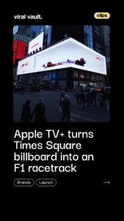 Sometimes the best ideas don’t shout, they just take the perfect turn. 
To promote F1, Apple TV+ turned a corner billboard in Times Square into a sharp racetrack bend, letting the space itself tell the story. No heavy copy, no clutter, just a clever visual pit stop by TBWA\Media Arts Lab that communicates the idea in seconds.

#AppleTVPlus #F1 #OOHAdvertising #TimesSquare #CreativeAdvertising #ViralVaultIndia