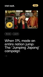 Before TikTok challenges and Instagram reels, IPL had its own viral moment. In 2013, the “Jumping Japang” campaign turned cricket celebrations into a nationwide dance. Directed by Farah Khan with music by Vishal-Shekhar, the catchy hook step had fans jumping whenever a wicket fell or a boundary was hit. It wasn’t just an ad-it transformed IPL into a full-blown celebration blending cricket, Bollywood and fan participation.

#IPL #JumpingJapang #SportsAdvertising #ViralVaultIndia