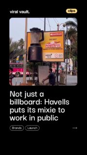 What if billboards didn’t just show the product… but actually used it? 

Havells swaps static OOH for a live mixie demo, turning curiosity into crowds and visibility into proof. No claims, no gimmicks, just the product performing in real time. Now that’s blending advertising with action. 

#Havells #OOHAdvertising #CreativeAds #OutdoorAdvertising #ViralVaultIndia