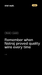 The iconic “Race” ad from the 1980s showed pencils competing like athletes, drawing lines toward the finish. While others kept breaking, wobbling, or giving up mid-way, the Natraj pencil just kept going-smooth, steady, unstoppable. And then came the line we all still remember: “Natraj phir champion!” It wasn’t just an ad, it was a flex. No heavy storytelling, just pure product truth-durability and quality, winning the race every single time. Simple idea, legendary recall, and honestly… a race we all knew the result of...

#Natraj #ThrowbackAds #NostalgiaMarketing #IndianAdvertising  #ViralVaultIndia