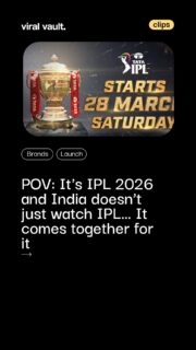 The Star Sports TATA IPL 2026 campaign “Yeh Doori Kare Dur” beautifully captures how cricket goes beyond boundaries-geographical, emotional, and cultural. Whether you're in different cities, homes, or even mindsets, IPL becomes that one shared screen where India feels united. The ad highlights everyday moments of distance turning into connection, powered by a collective love for the game. It’s not just about watching matches, it’s about belonging to something bigger-where millions cheer, react, and celebrate as one. Because when IPL begins, India doesn’t just watch… it comes together.
#IPL2026 #YehDooriKareDur #TATAIPL #ViralVaultIndia