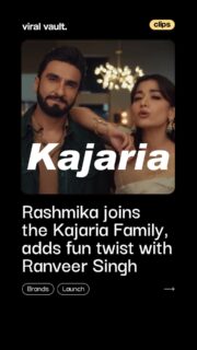 Home gets a playful makeover as Rashmika Mandanna joins the Kajaria Ceramics family, bringing warmth, charm, and a dose of fun alongside Ranveer Singh. Set inside Meenakshi and Major Karan Singh’s home, the film celebrates how little moments, lively banter, and beautiful spaces come together to make a house truly feel like home. When style meets personality, every corner tells a story.
#KajariaCeramics #RashmikaMandanna #RanveerSingh #ViralVaultIndia