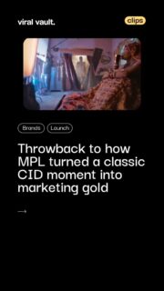 MPL’s latest campaign revives the iconic -“Daya, darwaza tod do” moment - but flips it with humor. Featuring Dayanand Shetty, the ad focuses on the aftermath of breaking doors, adding a fresh, meme-worthy twist.
By subverting expectations, the brand keeps viewers hooked while cleverly linking Daya’s mastery to its core message: “Daya knows his game, do you know yours?”
It’s not just nostalgia-it’s strategic, relatable, and built for engagement.
#MPL #CID #NostalgiaMarketing #MemeMarketing #ViralVaultIndia