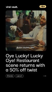 That unforgettable butter chicken moment is back on the table. The iconic Oye Lucky! Lucky Oye! restaurant scene makes a surprising comeback, this time served with a 50% off twist. Nostalgia meets savings as a cult Bollywood moment turns into a real dining deal fans didn’t see coming. Now that’s a comeback worth ordering.

#OyeLuckyLuckyOye #BollywoodNostalgia #ButterChicken #ViralVaultIndia