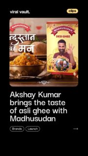 Asli swad ki pehchaan kya hoti hai? 

Jab bharosa ho, parampara ho, aur saath ho Akshay Kumar ka.
Madhusudan Desi Ghee, har chamach mein wahi asli pan, jo ghar ka swaad aur Hindustan ka mann jeet le. Kyunki jab baat ho shuddh ghee ki, toh compromise ka sawaal hi nahi.

#AkshayKumar #MadhusudanGhee #DesiGhee #AsliMeinAsli #ViralVaultIndia