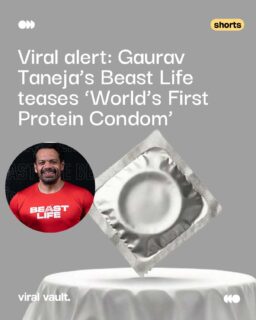 Protein shake, protein bar… and now a protein condom?
Gaurav Taneja’s Beast Life just dropped the most unexpected “fitness” launch, leaving the internet amused, confused, and definitely curious. Marketing stunt or next-level product, it’s already doing what it should, getting everyone talking.
#BeastLife #GauravTaneja #ProteinCondom #MarketingStunt #ViralVaultIndia