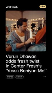 Varun Dhawan keeps it cool even in a baniyan, because freshness doesn’t need a dress code. With Center Fresh, the vibe is simple, when the mint kicks in, confidence follows, and suddenly “Yesss Baniyan Me!” feels like the coolest flex in the room.
#CenterFresh #VarunDhawan #YesssBaniyanMe #AdCampaign #ViralVaultIndia