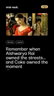 Remember when Aishwarya Rai Bachchan turned a regular street moment into a full-blown Coca-Cola masterclass? Part of the iconic “Thande Ka Tadka” campaign (2005–06), this ad flipped the script on eve-teasing with wit, confidence, and pure attitude. Instead of reacting, she owned the moment-mocking the whistles and delivering a mic-drop comeback that made Coke feel cooler than ever. It wasn’t just an ad, it was storytelling with swagger-where brand met culture, and attitude became the message. A perfect example of how Coca-Cola blended entertainment with insight to create something unforgettable.
#CocaCola #AdThrowback #BrandStorytelling #IconicAds #ViralVaultIndia