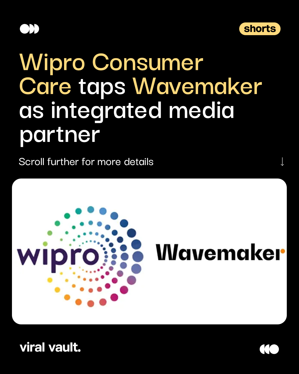 Wipro Consumer Care levels up its media game! With Wavemaker on board as the integrated media partner, expect smarter strategies, seamless execution, and sharper consumer connect across every touchpoint. From digital to traditional, it’s all about cohesive, data-driven storytelling that moves markets.
#WiproXWavemaker #IntegratedMedia #ConsumerConnect #MarketingUnleashed #DataMeetsCreativity #ViralVaultIndia
