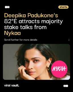 Beauty meets strategy. 

Nykaa is reportedly in talks to acquire a majority stake in Deepika Padukone’s 82°E - a move that could further strengthen the House of Nykaa portfolio. If the deal materialises, it blends celebrity-led skincare with platform-powered scale, turning brand building into a beauty business masterstroke. 

#Nykaa #DeepikaPadukone #82E #BeautyBusiness #ViralVaultIndia