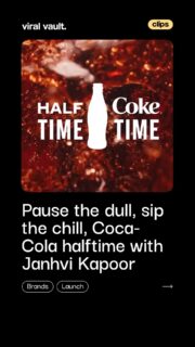 When the day hits pause and motivation goes missing, it’s your cue for a refreshing reset. Take a Coca-Cola halftime and sip your way back to the vibe, just like Janhvi Kapoor.
#CocaColaHalftime #PauseRefreshGo #MiddaySlump #ViralVaultIndia