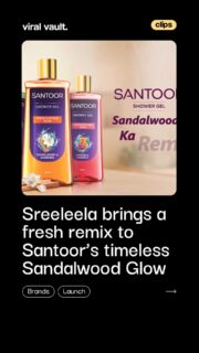 Serving nostalgia with a glow-up 
Sreeleela turns up the freshness as Santoor remixes its iconic sandalwood into a whole new vibe, same timeless goodness, now with a Gen Z twist. Because classics never fade… they just get better with a little remix.

#SandalwoodKaRemix #SreeleelaXSantoor #SantoorShowerGel #ViralVaultIndia