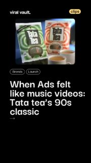 Back in the 90s, Tata Tea served more than just chai-it served vibes. Featuring Anu Agarwal and Javed Jaffrey, this iconic “Asli Taazgi” ad, directed by Prahlad Kakkar, turned freshness into a full-blown musical experience. With a catchy jingle by Shaarang Dev Pandit and vibrant choreography, it stood out in the Doordarshan era. It wasn’t just tea-it was energy, rhythm, and a whole mood that defined a generation. Pure nostalgia in every sip.

#TataTea  #NostalgiaMarketing #DoordarshanDays #IndianAds #ViralVaultIndia