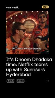 Orange army, entertainment ka full toss aa gaya 

With Netflix teaming up with Sunrisers Hyderabad and a dash of swag from Sunil Grover, it’s pure Dhoom Dhadaka on and off the field!

#NetflixIndia #SunrisersHyderabad #SunilGrover #ViralVaultIndia