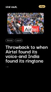 When Bharti Airtel found its voice, India found its ringtone. In 2002, A. R. Rahman composed a simple 5-note melody that became a cultural phenomenon. Created by Rediffusion DY&R and directed by Rajiv Menon, the ad showed Rahman crafting the tune-from a soft harmonica to a grand symphony-symbolising connection at every scale. With over 60 million downloads, it redefined sonic branding and became the sound of a generation. 

#Airtel #ARRahman #Throwback #IconicAds #ViralVaultIndia