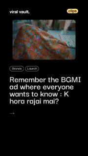 The “Rajaai Mein BGMI” campaign wasn’t just an ad-it was a cultural wink. Tapping into India’s cozy rajaai culture, it flipped the narrative from “get out and hustle” to “stay in and play.” With its quirky misdirection, parody-style storytelling, and those iconic “BGMI Drops,” the campaign made gaming feel like the ultimate winter ritual.

From “sus” blanket moments to fake product spoofs, it proved one thing-sometimes the best battleground is right under your rajaai.

#RajaaiMeinBGMI #BGMI #ThrowbackCampaign #ViralVaultIndia