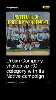 “Welcome to the Institute of Purifier Management, where filters change faster than semesters and warranties barely pass the test.” 

Urban Company turns everyday RO frustrations into sharp classroom satire, calling out industry habits while positioning Native as the smarter, no-nonsense alternative.

#UrbanCompany #NativeRO #AdCampaign #ViralVaultIndia