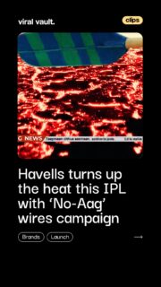 When the heat is on, you need wires that don’t play with fire 

Havells turns up the IPL game with ‘No-Aaguddin’, blending safety, humour and star power with Indian Premier League energy.

From wires to fans to cooling with Lloyd ACs, it’s a full-spectrum summer play, backed by a sonic identity you can’t ignore.

Because when the stakes are high, performance should be cool… not combustible 

#Havells #NoAaguddin #IPL2026 #HavellsWires #ViralVaultIndia