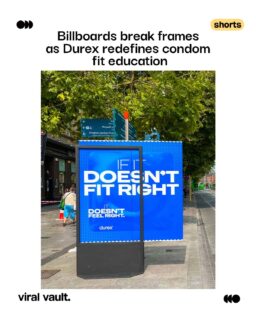 Throwback to a bold idea that made people stop and think 

Durex turned a simple insight, wrong fit, into powerful outdoor storytelling, where billboards literally broke out of their frames to show what ill-fitting really looks like. Conceptualised by Headcase in Dublin, Ireland (2023), the campaign proved that the simplest ideas, when visualised right, hit the hardest.

#Throwback #Durex #OOHCampaign #CreativeAdvertising #ViralVaultIndia