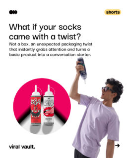 Not just socks. Not just packaging.

This is how you turn a basic product into a scroll-stopper. 

From boxes to bottles, Natty Garb proves that when design meets imagination, even everyday essentials become unforgettable. You don’t just buy it, you keep it.

#PackagingDesign #CreativeMarketing #BrandingDoneRight #ViralVaultIndia