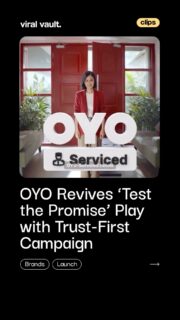 Nostalgia meets a new promise. OYO brings back the “test it yourself” mindset with its ‘Test Us’ campaign, shifting from claims to proof by inviting users to experience verified rooms, trained staff, smooth check-ins, and reliable Wi-Fi firsthand. Because trust isn’t told, it’s tested.

#OYO #TestUs #BrandTrust #FromClaimsToProof #ViralVaultIndia