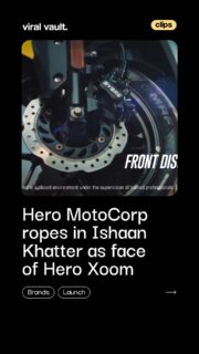 Speed meets style as Hero MotoCorp brings Ishaan Khatter onboard for Hero Xoom, turning up the energy with a campaign that blends nostalgia, music, and youthful spontaneity. With high-octane visuals and a touch of romance, the film captures the spirit of self-expression and positions Xoom as the perfect ride for those who live life on the move.

#HeroMotoCorp #HeroXoom #IshaanKhatter #ViralVaultIndia
