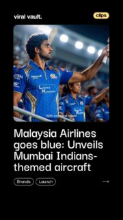 Taking fandom to 35,000 feet 

Malaysia Airlines paints the skies in Mumbai Indians blue & gold with a striking new A330 livery, blending cricket, culture, and connectivity in one bold move. From Mumbai’s spirit to global skies, this is more than a partnership, it’s a flying fan moment.

#MalaysiaAirlines #MumbaiIndians #BrandCollab #ViralVaultIndia
