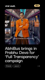 See it all before you board!
AbhiBus teams up with Prabhu Deva to spotlight ‘Full Transparency’, from 360° bus views to safety checks and on-road support. With a clever transparent bus concept, the campaign turns trust into a visible feature, making every journey a lot more predictable (and jolly).

#AbhiBus #PrabhuDeva #FullTransparency #ViralVaultIndia