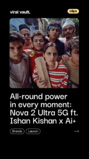 From the crease to everyday life, the Nova 2 Ultra 5G is built to keep up with every move, every moment and every challenge. Power-packed performance meets all-round style with Ishan Kishan and Ai+.

#ShotonAiPlusSmartphone #NovaSeries #ViralVaultIndia